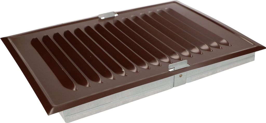 KOTARBAU Ventilationsgitter 14 x 21 cm mit Insektennetz Lüftungsgitter Metall Gitter für Kamine Ventilation Braun
