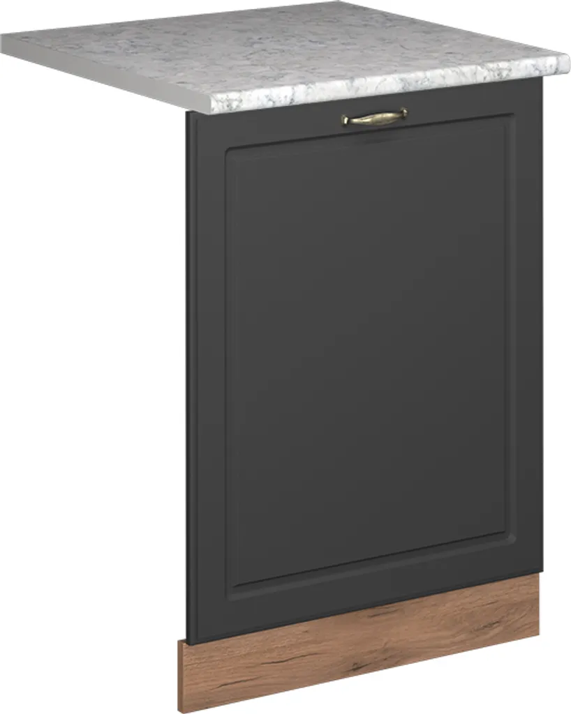 Vicco Pannello frontale della lavastoviglie Fame-Line, 60 cm , PL Marmo, Landhaus antrazit-oro/Quercia dorata
