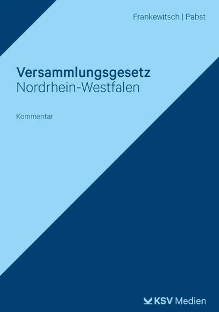 Livre de loi Versammlungsgesetz Nordrhein-Westfalen - Droit Allemand