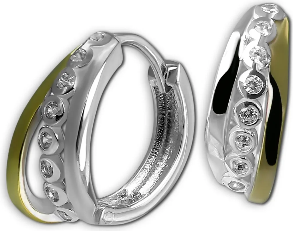 Créoles en argent 925 doré et argenté SilberDream SDO4435T bijoux de luxe