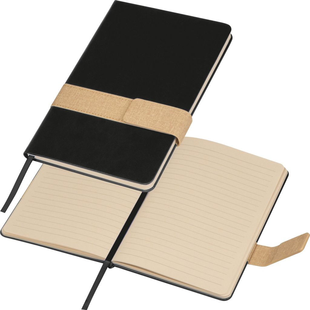 Notizbuch mit Magnetverschluss / DIN A5 / 160 linierten Seiten / Farbe: schwarz