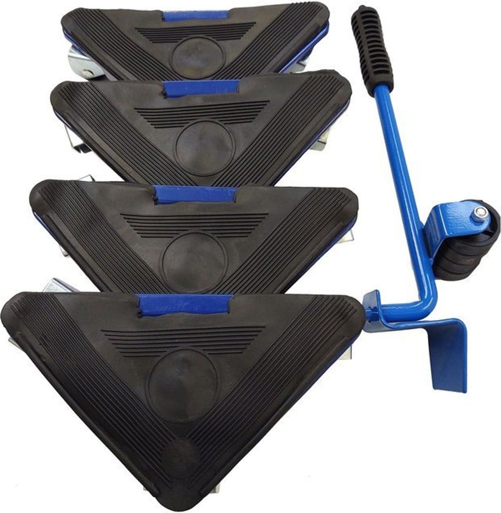 MAGMA | Möbel Transportrollen Set, 300kg, Stahl-Tri-Dolly, Produktbild 