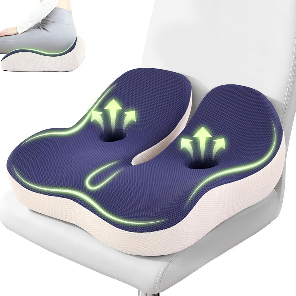 Orthopädisches Sitzkissen aus Memory-Schaum für Bürostühle, Gaming-Stühle, Autositze und Rollstühle.