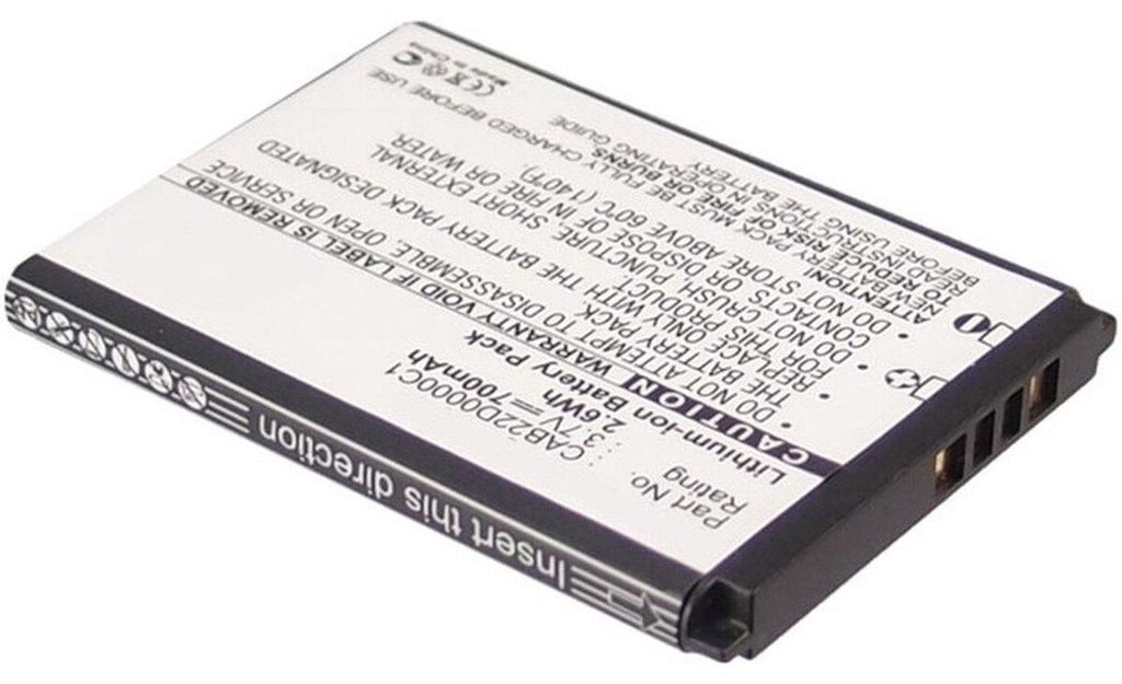 Akku für Alcatel OT 2012D Li-Ion 3,7 Volt 700 mAh schwarz.