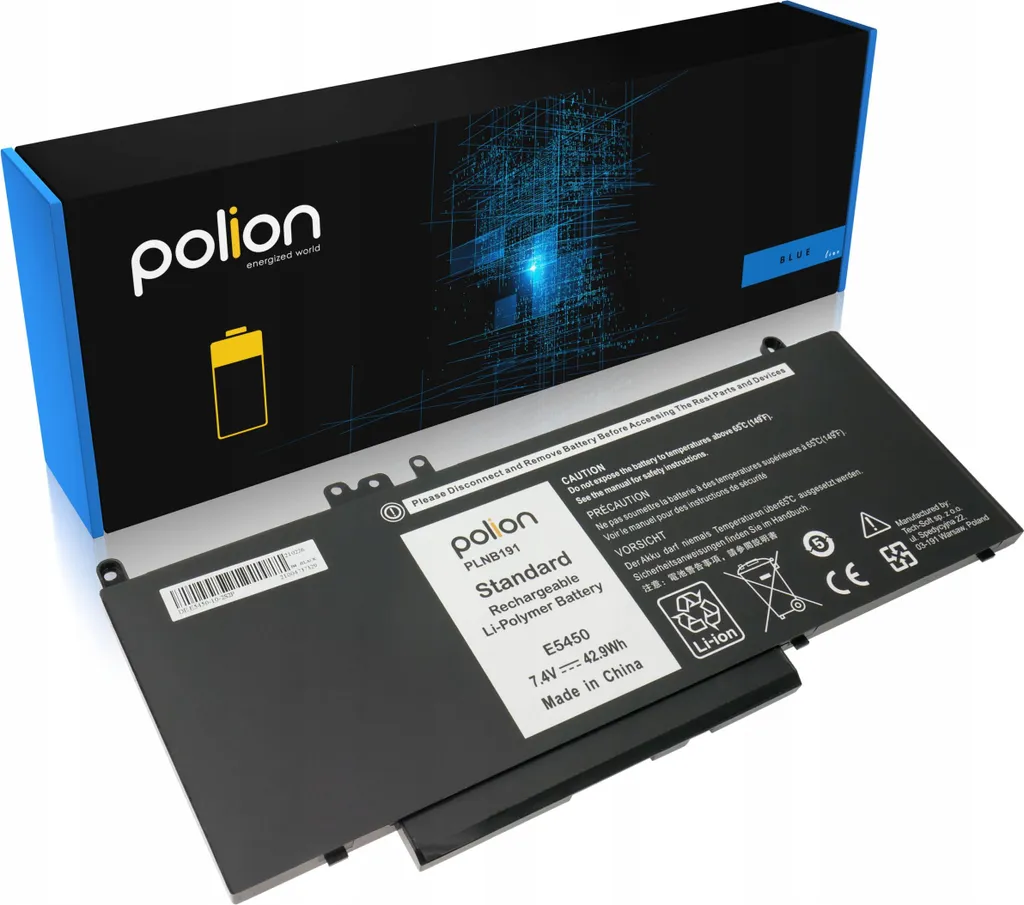 Batterie POLION 5800 mAh longue durée pour Dell Latitude E5450 5550