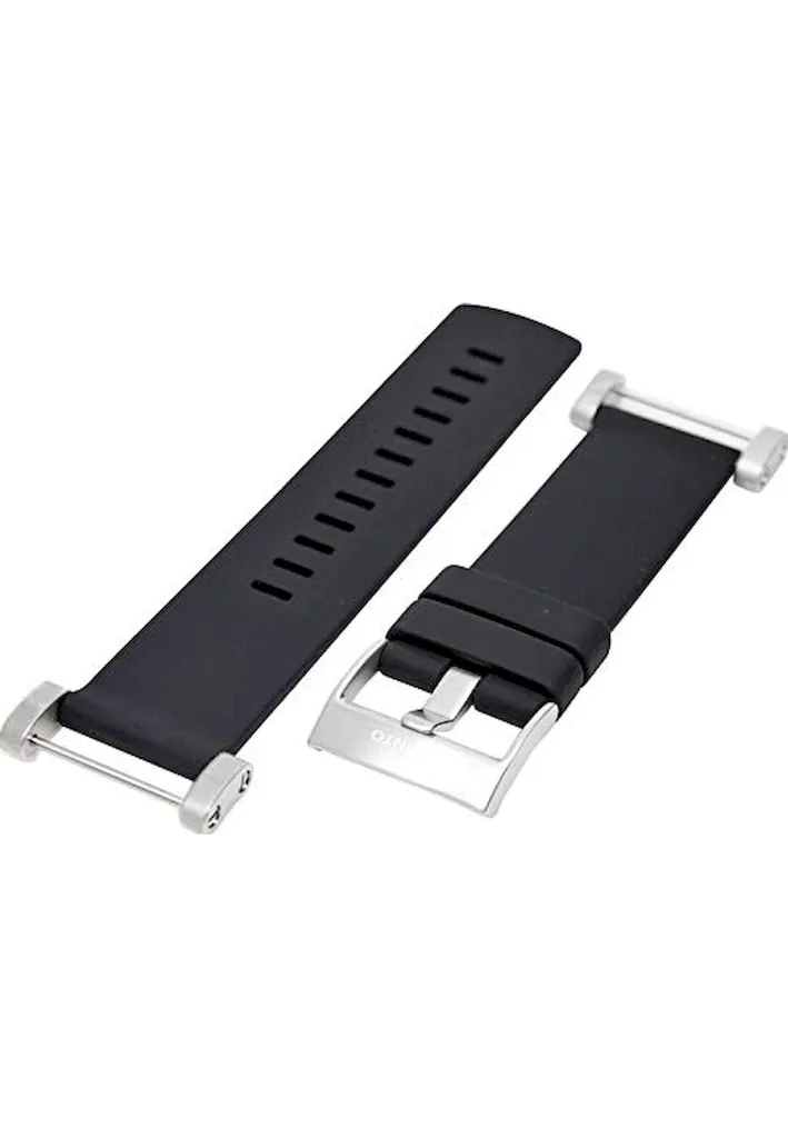 Bracelet de rechange pour montre Suunto Core - Modèle Flat Rubber noir 20341000