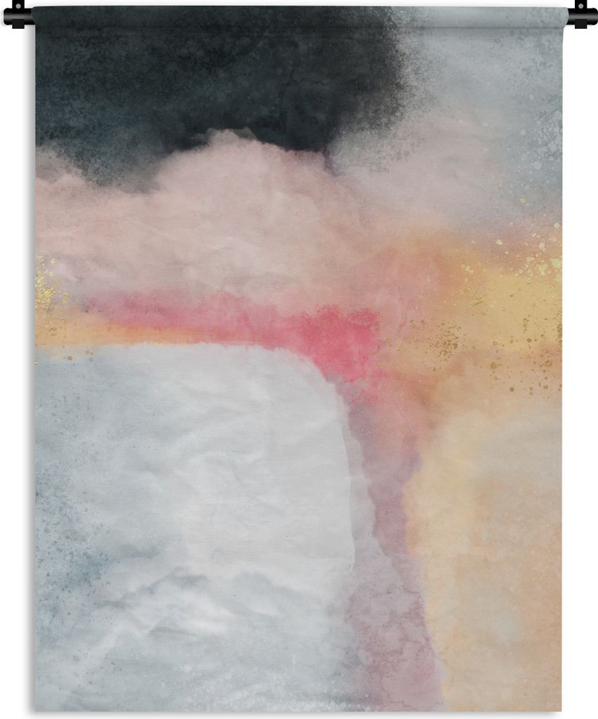 MuchoWow Wandteppich Wandbehang Malerei - Abstrakt - Design 150x200 cm Tapisserie Dekoration Wandtuch - Wandaufhängung - Moderner