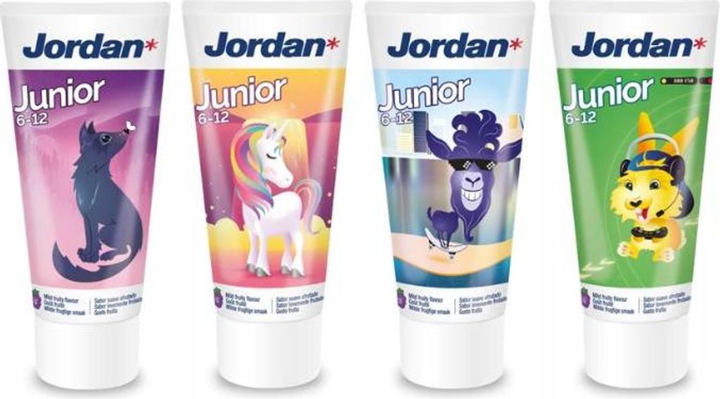 1x Jordan Junior Zahnpasta für Kinder von 6-12 Jahren, 50 ml Mischung
