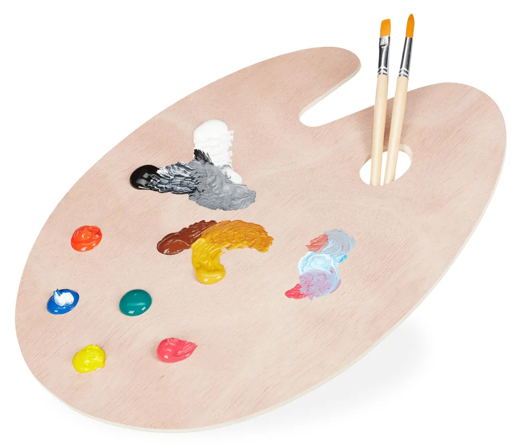 Set 2 Tavolozze in Legno Relaxdays Misura L - Accessori Pittura Pro