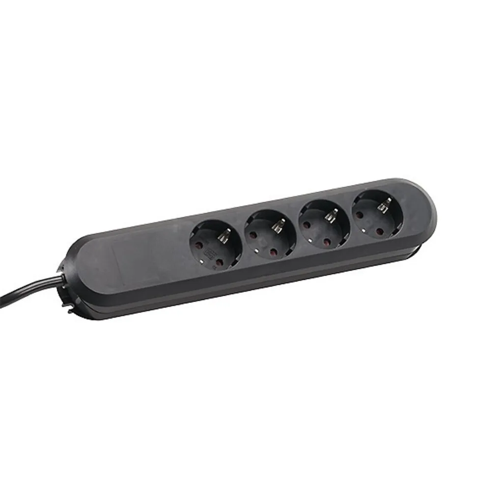 BACHMANN SMART 4xCEE7/3 schwarz Strom 1,5m CEE7/7 - 5