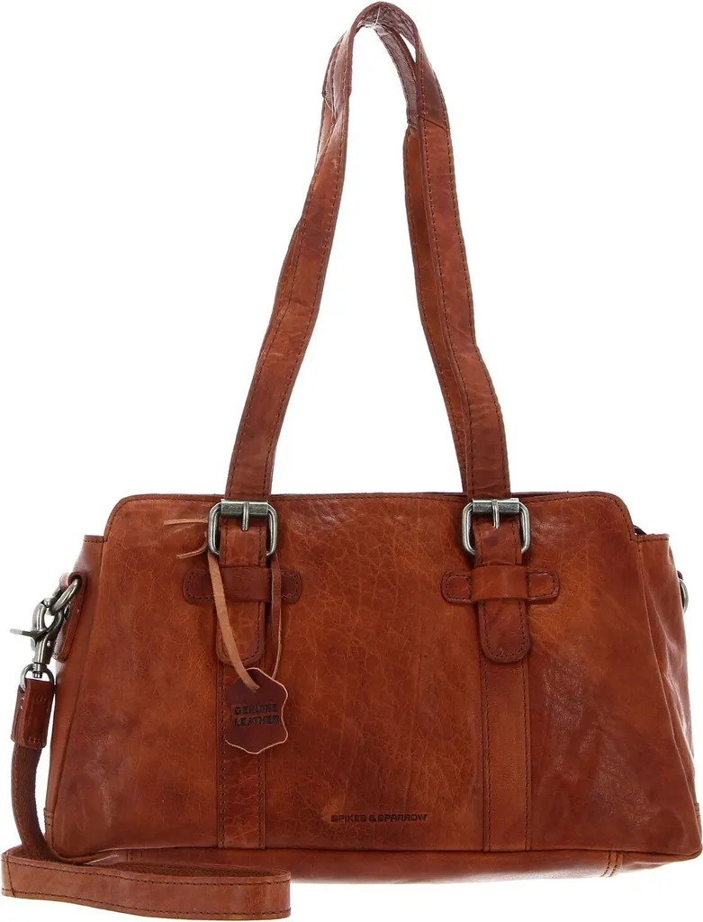Borsa a Tracolla Uomo Donna Spikes & Sparrow Bronco Pelle Brandy Brown