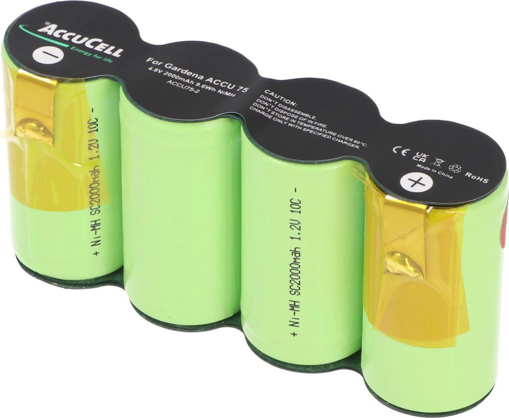 Accu75 Akku passend für Gardena ACCU 75 mit Faston 2,8 und Produktbild 