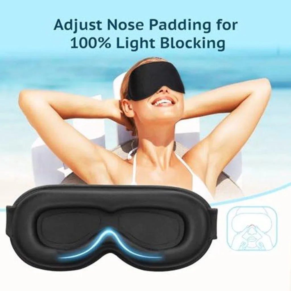 Masque de nuit occultant ergonomique 3D lot de 2 pour homme femme