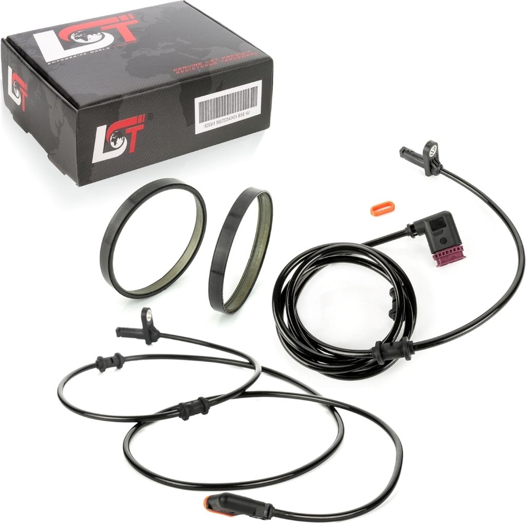 2x ABS-Sensor und ABS-Ring Set Hinterachse 96 Pole für MERCEDSE CLS C219 W211