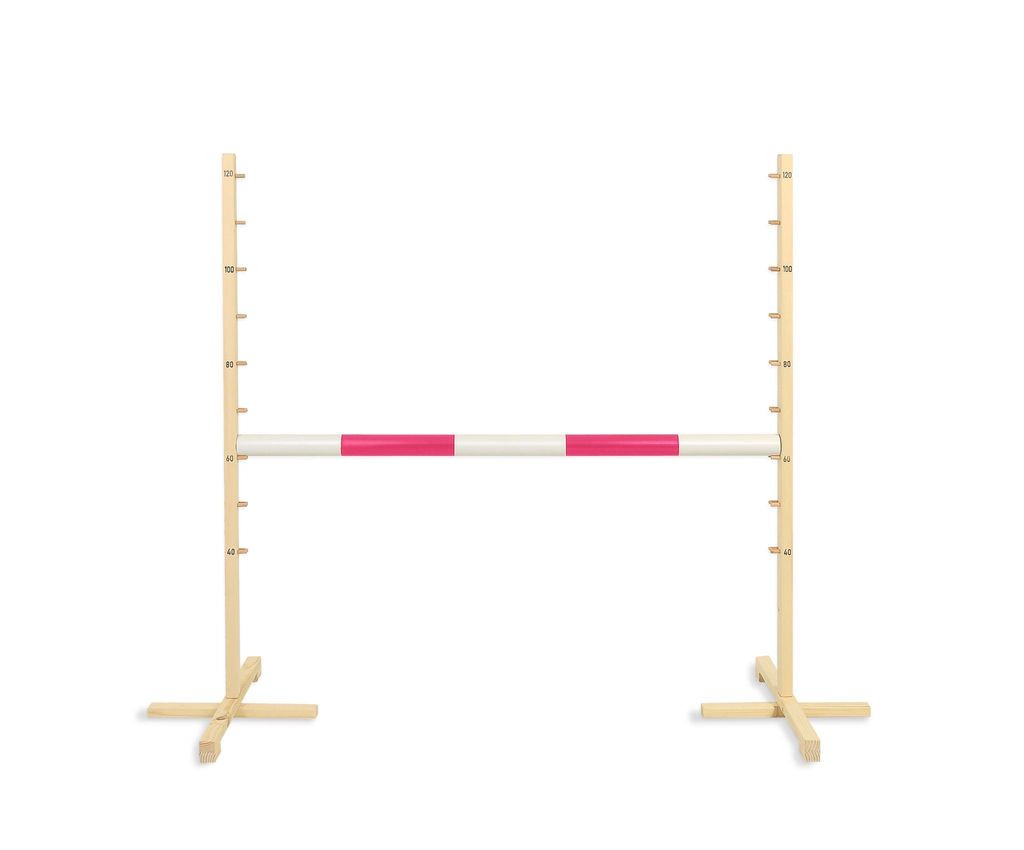 Ostacolo di salto per cavallo Hobby 120cm, trave rosa Immagine del prodotto 