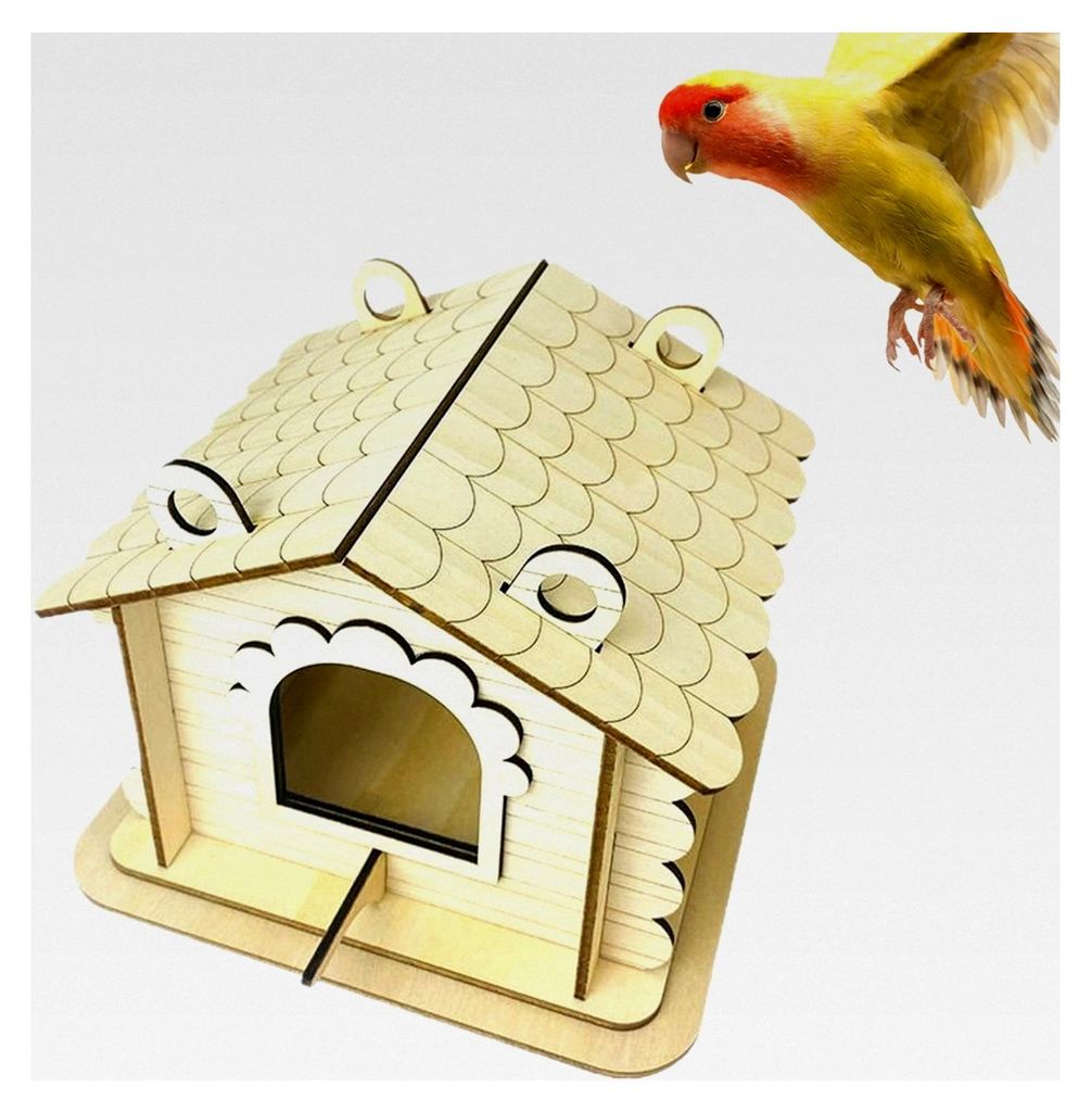 Eulenhäuser für den Außenbereich | Sicherheits-Vogelhäuser aus Holz - Natürliches Vogelhäuschen für Garten, Baum, Balkon, Terrasse, Park und...