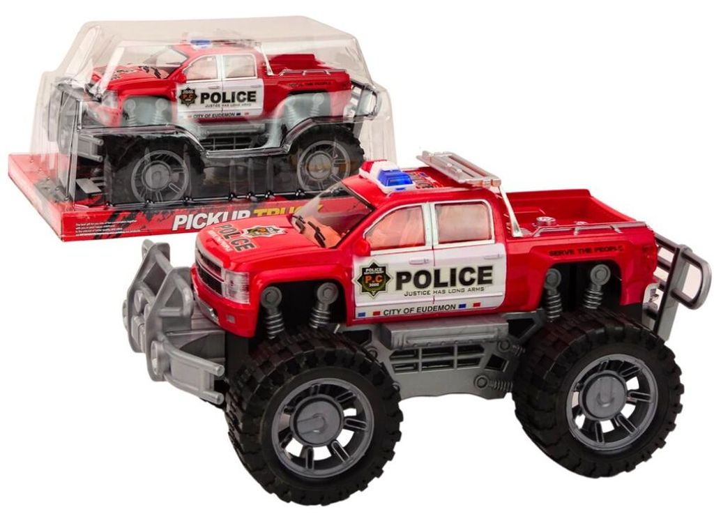 Lean Samochód Policyjny Pickup Czerwony Terenowy Wóz Policji