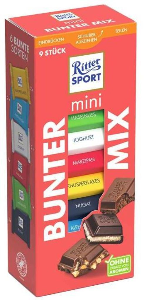 Ritter Sport Schokolade Mini Bunter Mix 1378C sort 150g Produktbild 