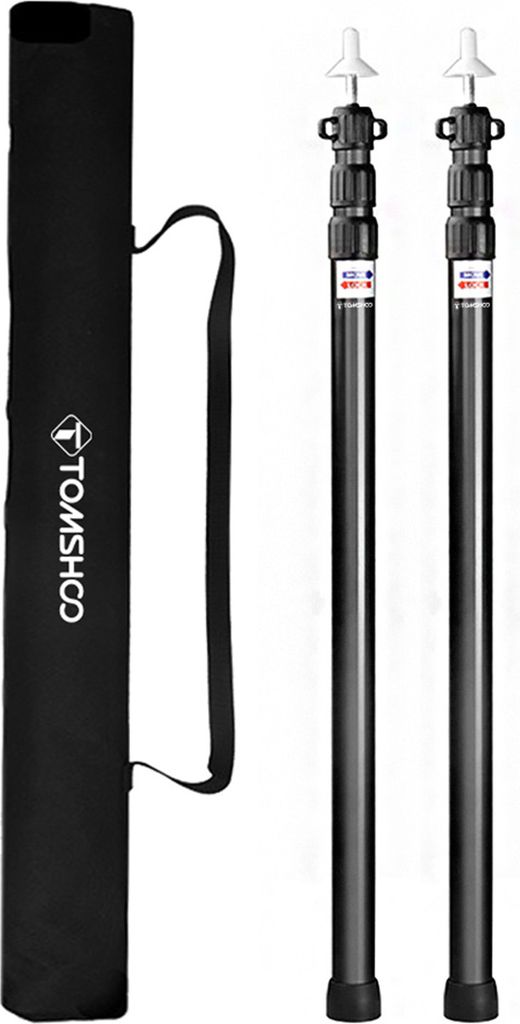 Verstellbare 3-teilige Zeltstangen, tragbare, leichte Aluminiumpole, 3 Meter, 2 Stück, für Camping, Schutz, Hängematte, Regenschutz