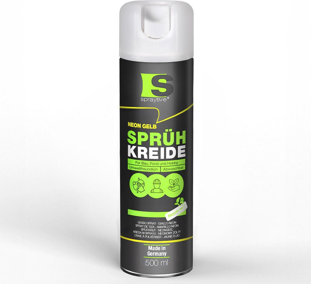 Spraytive 1x 500ml Sprühkreide neon-gelb - Abwaschbare Produktbild 