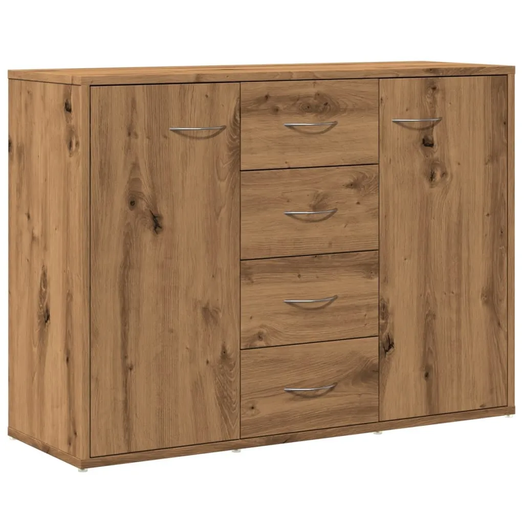 SYFAX™ Credenza Rovere Artigianale 88x30x64 cm in Legno Multistrato