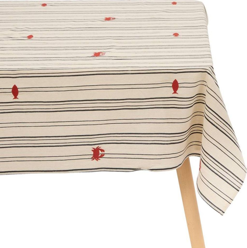 Tischdecke oceania 150x250cm beige aus baumwolle - Atmosphera créateur d'intérieur