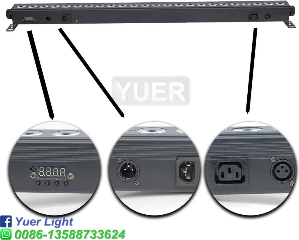 Solution Éclairage Mural LED 24X4W DMX 100W RGBW contre Murs Ternes - 3