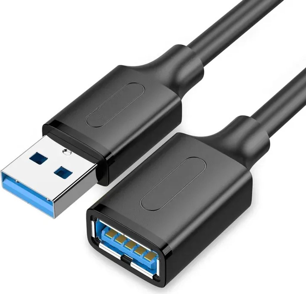 USB Verlängerungskabel Verlängerung USB3.0 Kabel A-Stecker zu A-Buchse 2 Meter Schwarz
