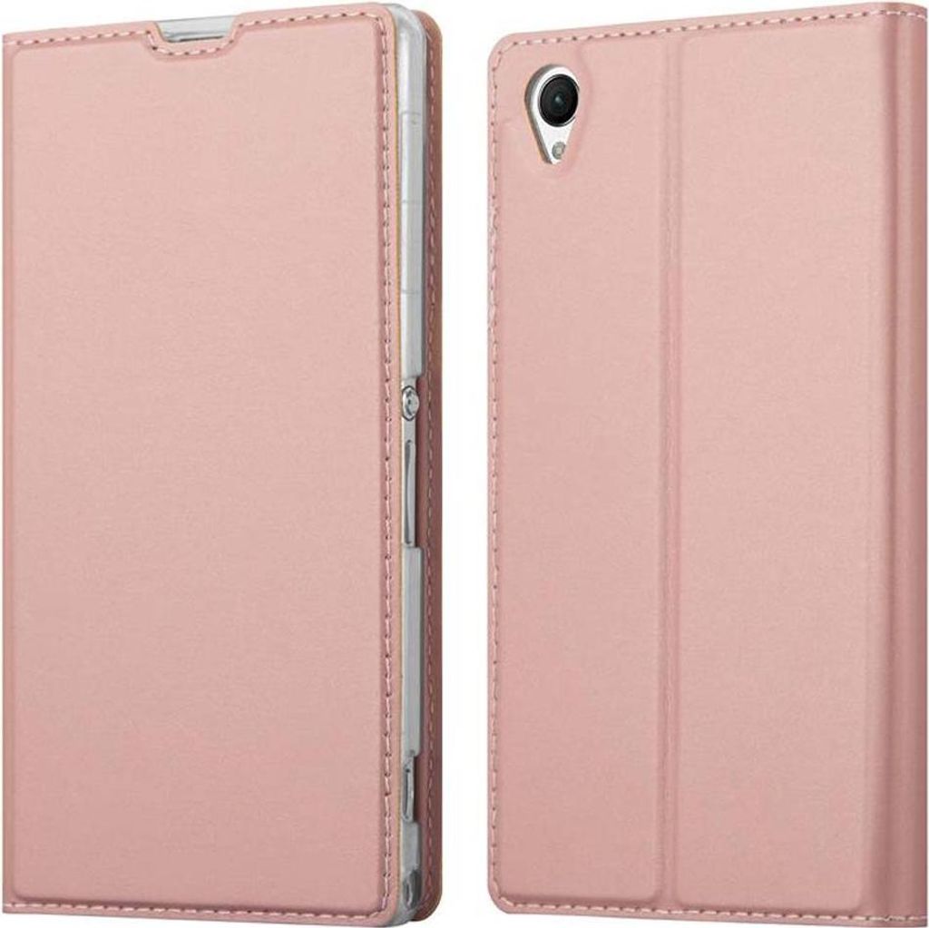 Cadorabo Handyhülle für Sony Xperia Z1 Schutz Hülle in Rosa Cover Etui Book Case Booklet