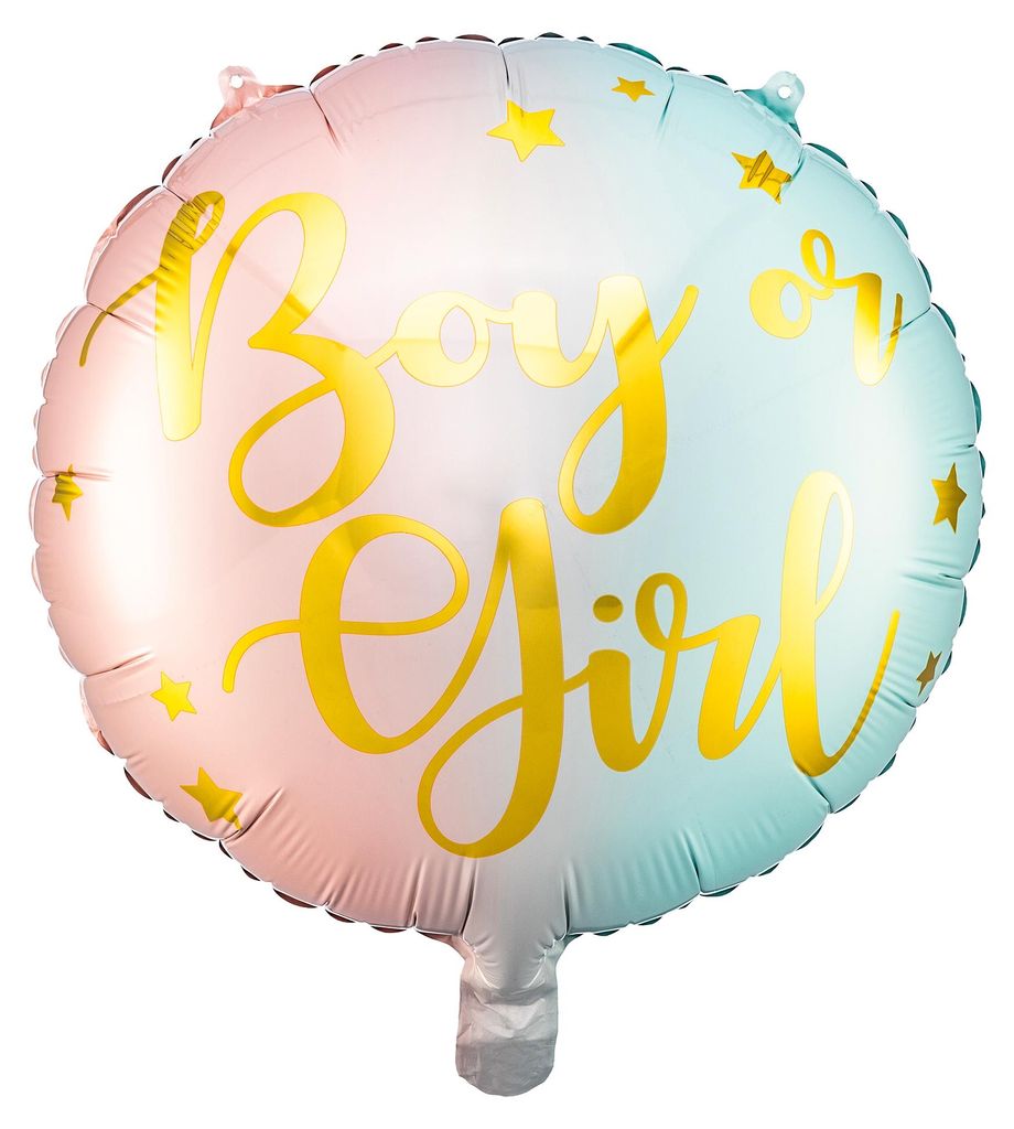18"/Ø45cm Folienballon "Boy or Girl" Produktbild 