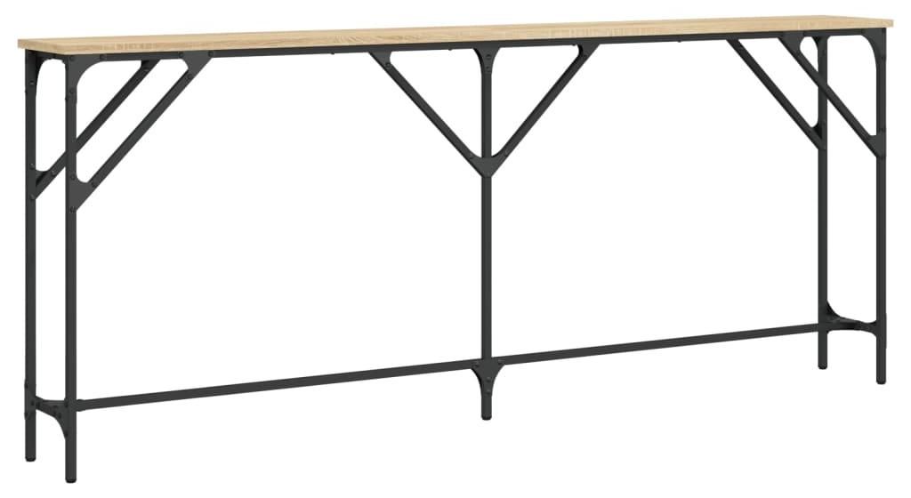 vidaXL Konzolový stôl Sonoma dub 180x23x75 cm materiál na Obrázok produktu 