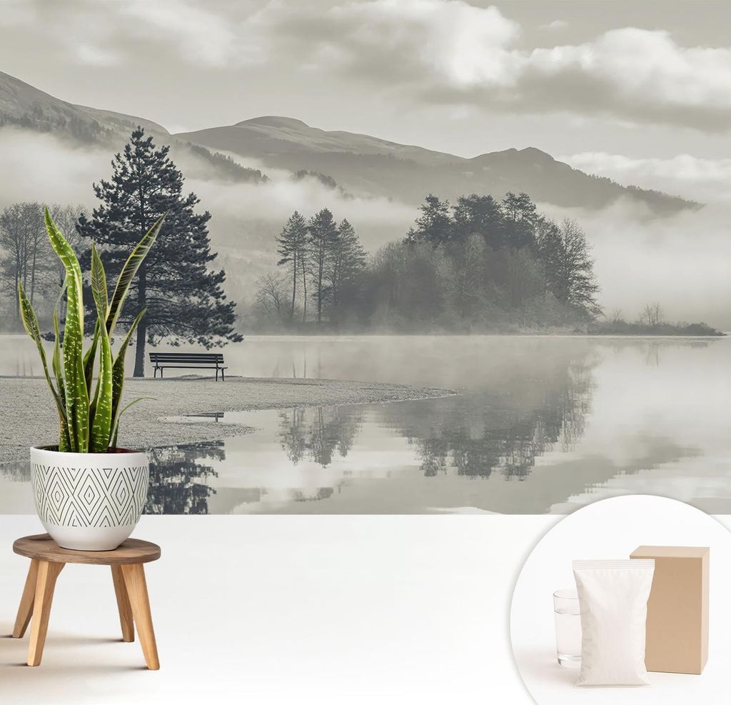 Fototapete - 208x146 cm - Tapete - Wandtapete - Wandbilder - Dekofolie - Tapete Folie - Wand - Dekoration - Wohnzimmer - Romantische Landschaft