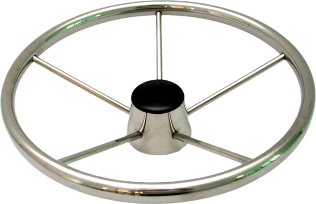 Roue de gouvernail Allpa Niro Ø394mm à 5 branches pour console de bateau