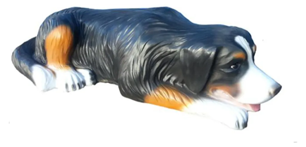 Statue Chien Incassable pour Jardin 24x100cm - Décoration Durable A455