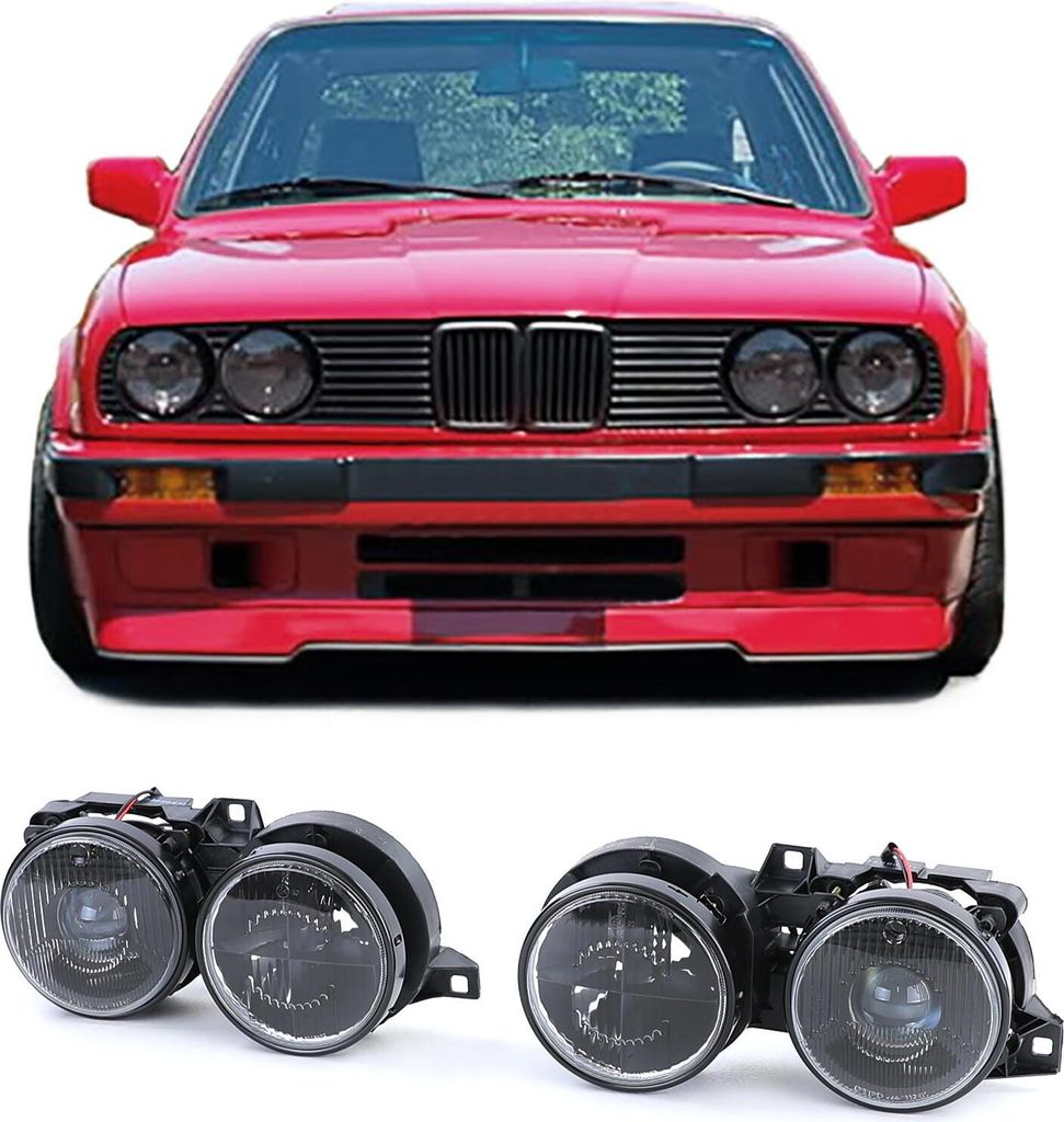 Reflektory Black Smoke H1 Lewy + Prawy do BMW serii 3 E30 z Zdjęcie produktu 