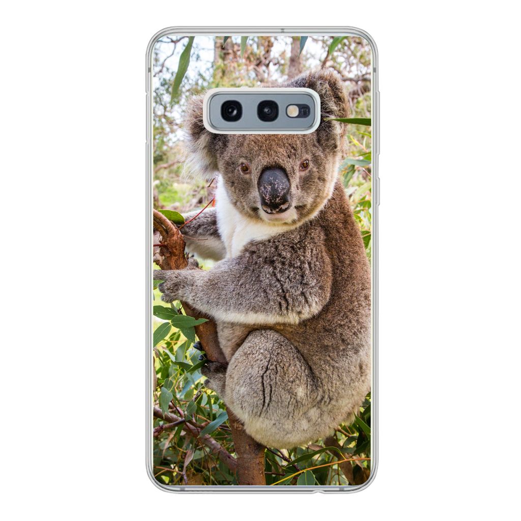 MuchoWow Handyhülle Schutzhülle Hülle für Samsung Galaxy S10e Koala - Blätter - Kinder - Jungen - Mädchen Silikon Softcase Handy Hülle - H...