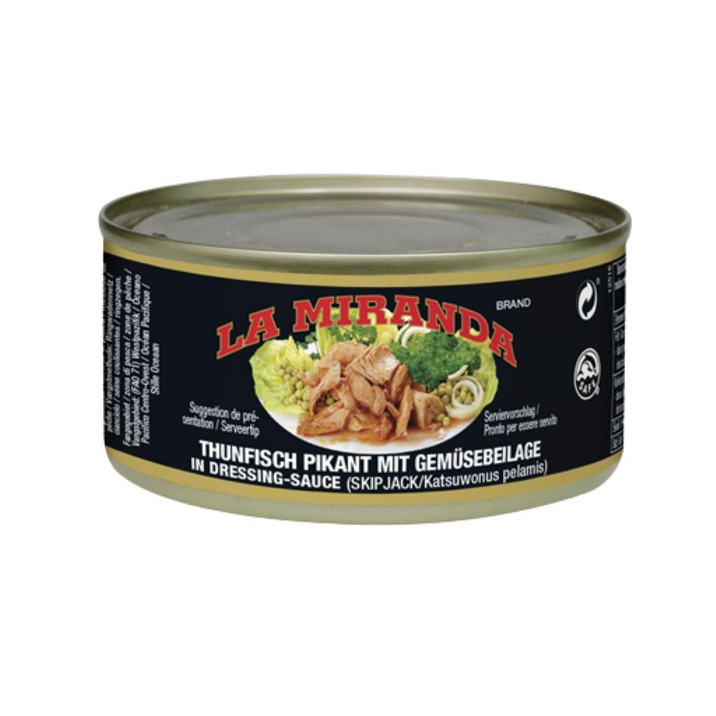 La Miranda Thunfisch Pikant mit Gemüse Abtropfgewicht 150g Produktbild 