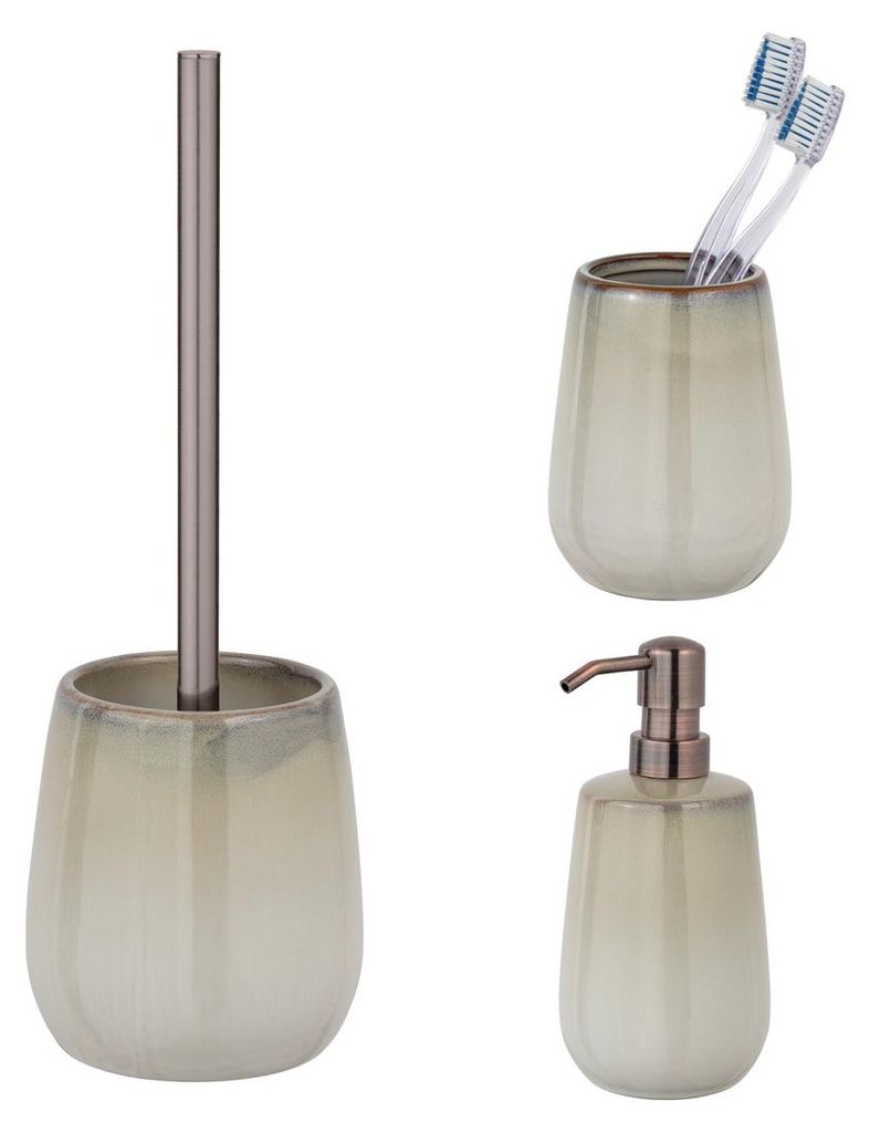 Schöner Wohnen WC-Garnitur Set Marano Beige Bürste Stiel Produktbild 