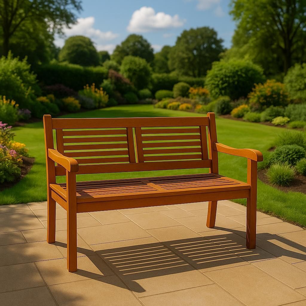 Gartenbank Akazie 110 cm 2-Sitzer Sitzbank CORUNA Produktbild 