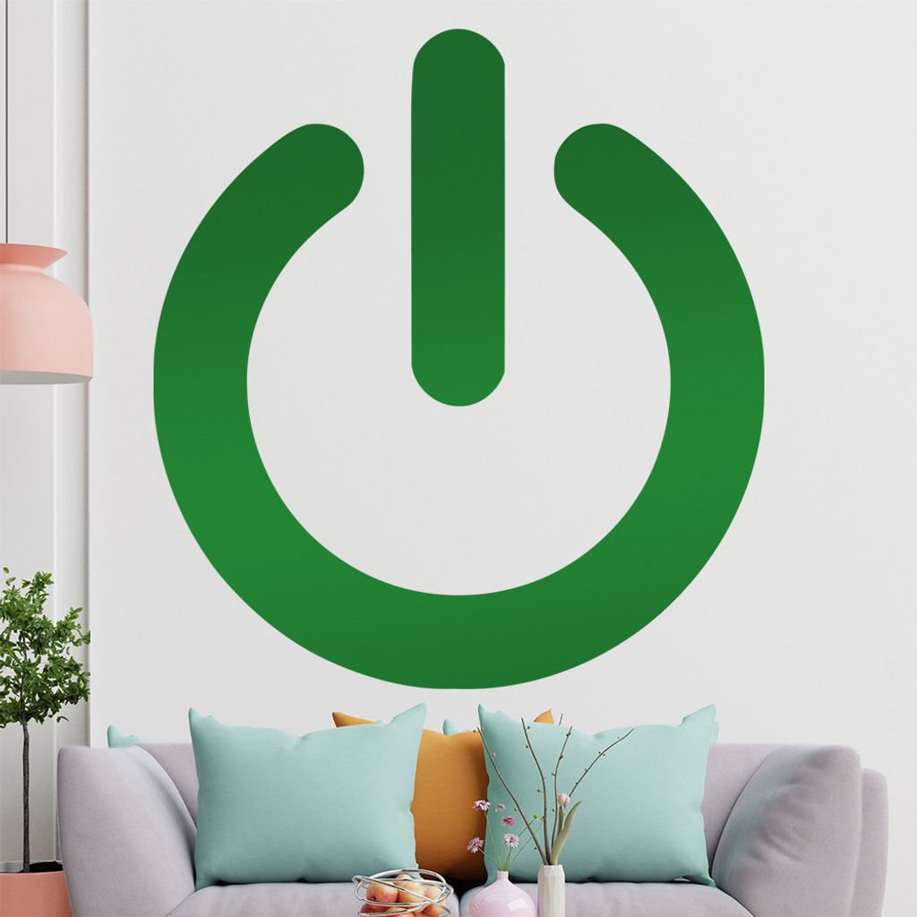 KIWISTAR On Off Button - Knopf Ein Aus Schalter Wandtattoo in 6 Größen - Wandaufkleber Wall Sticker - Dekoration, Küche, Wohnzimmer, Schlafzimme...