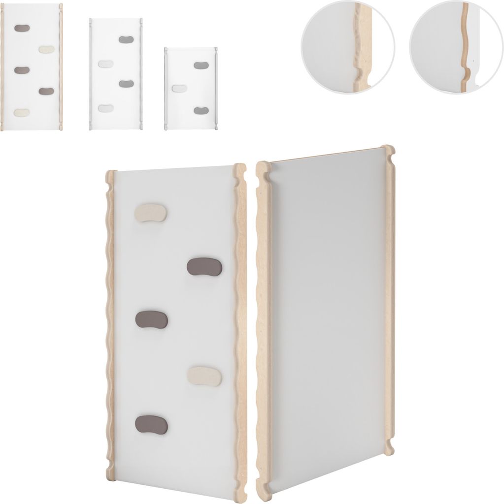 Rutsche Indoor, Rutschbrett für Klettergerüst, Kinderrutsche aus Holz für Kletterdreieck und Kletterbogen, Holzrutsche für Baby ab 1 jahr und 2...