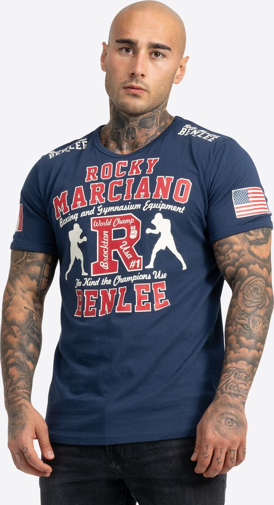 Herren T-Shirt schmale Passform GYMNASIUM Navy XXXL BENLEE