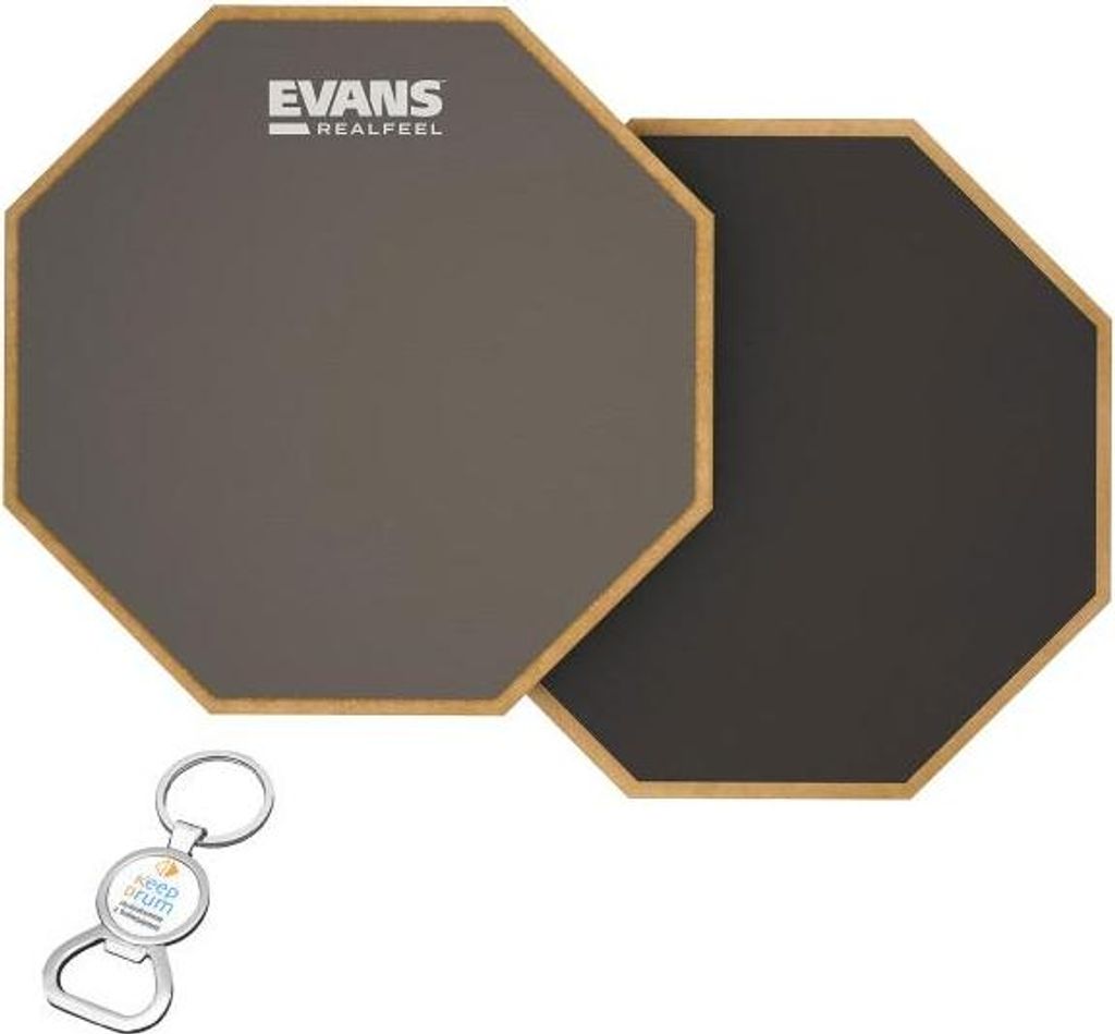 Evans RF-6D Practice Pad Übungspad Doppelseitig 6 Zoll mit Flaschenöffner