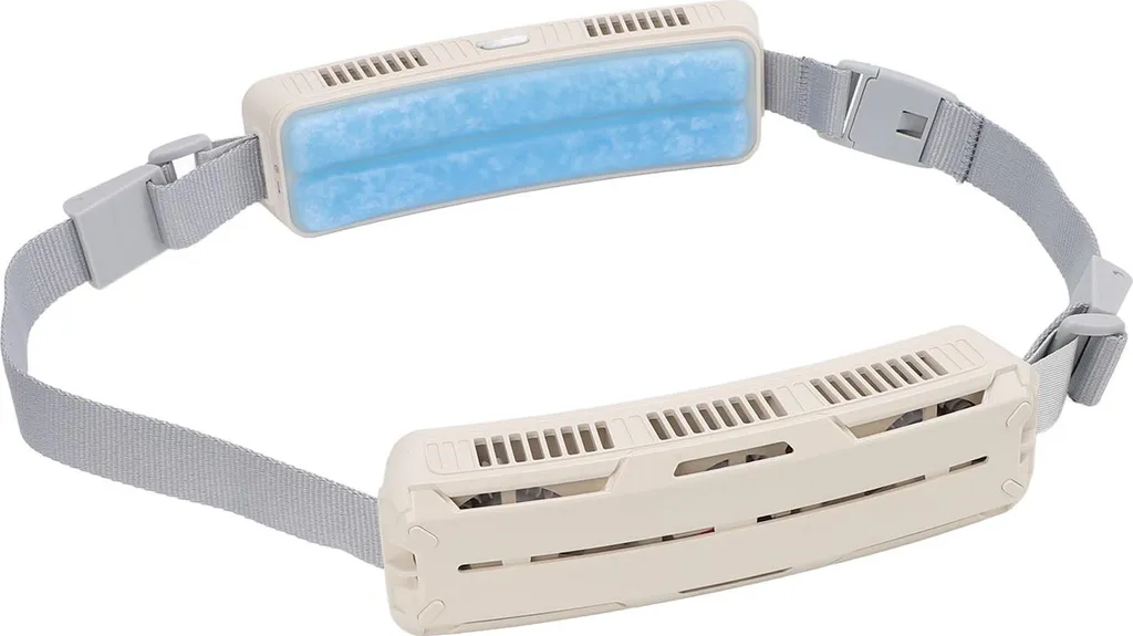 Mini Ventilateur de Ceinture Portable Blanc pour Travail Extérieur et Été