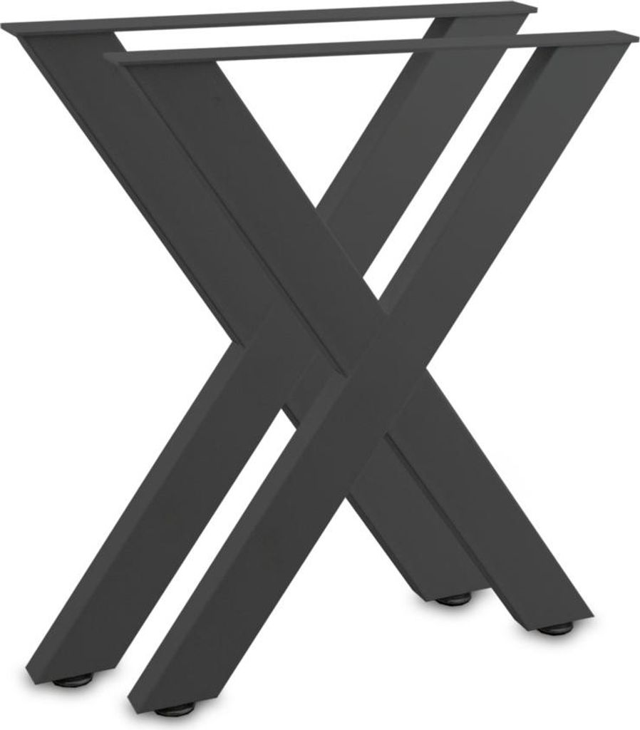 Tischbeine Kreuz 72x60 Schwarz