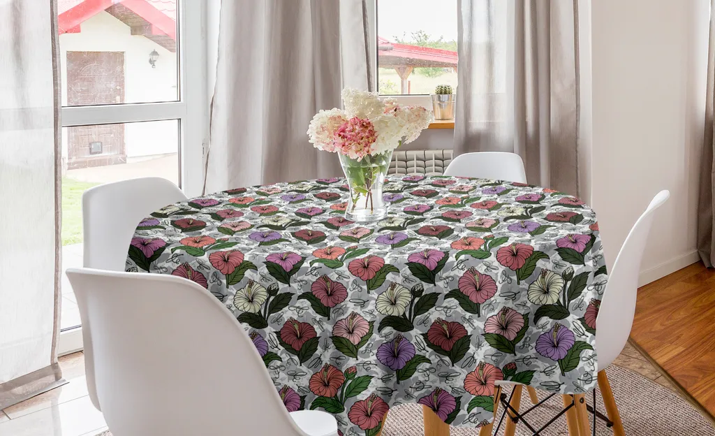 Tovaglia Design ABAKUHAUS Ibisco 150cm - Eleganza Floreale Moderna