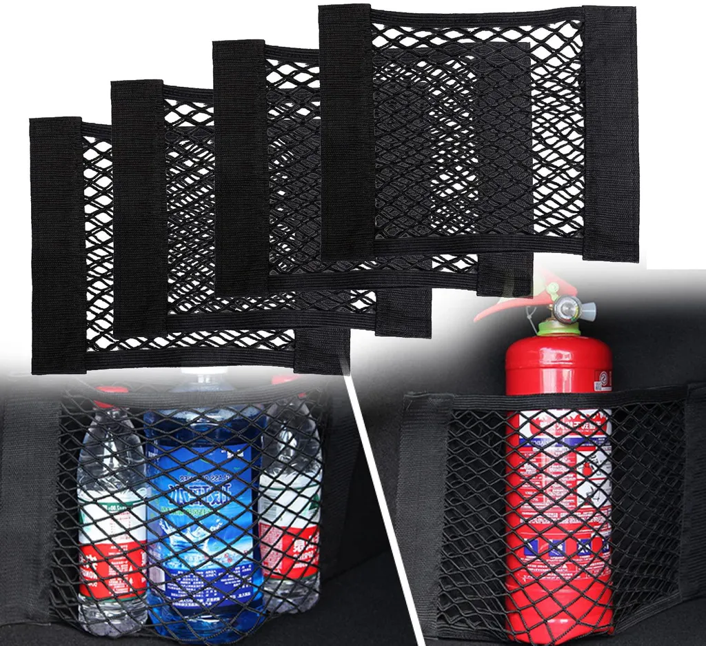 Filet de rangement élastique voiture et SUV avec velcro de protection