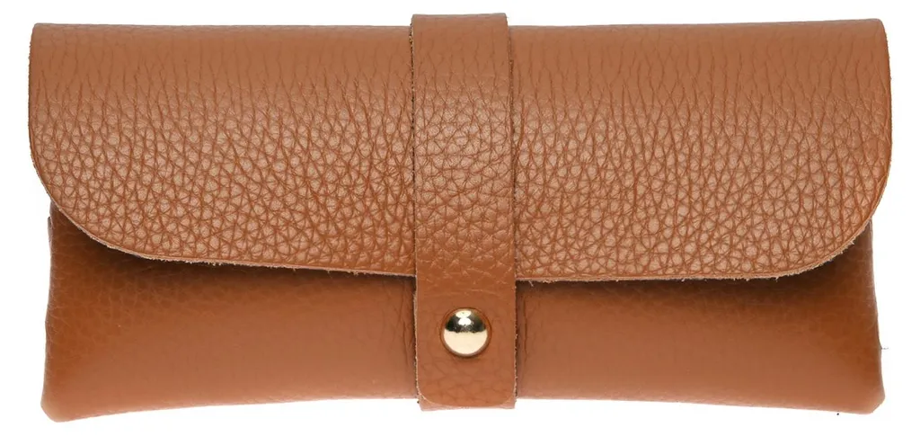 Étui à lunettes élégant Roberta M Cognac RM 1013 idéal pour le voyage