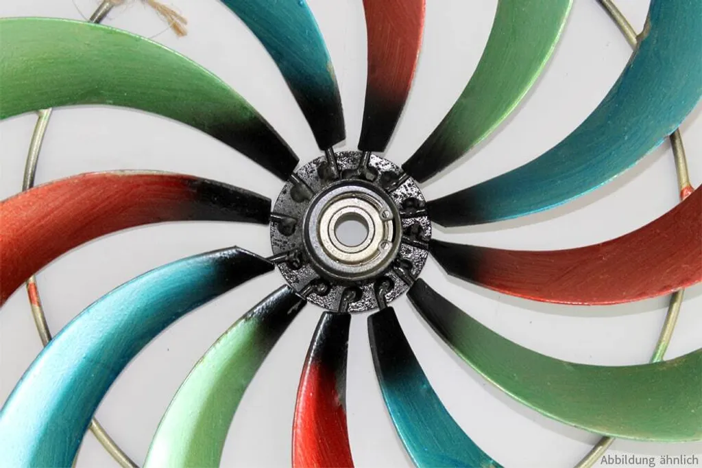 Éolienne de jardin décorative en métal multicolore avec piquet stable - 3