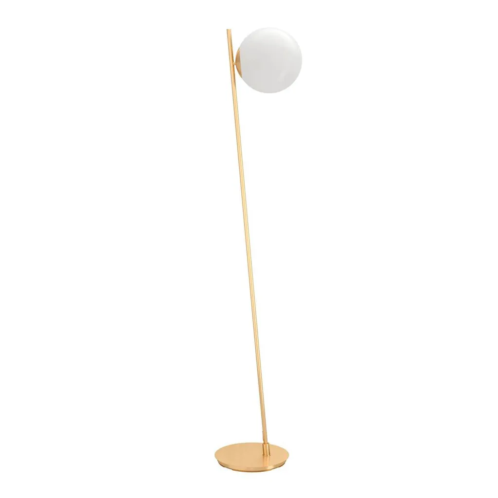 Lampadaire Boule Design Moderne en Métal Doré pour Salon et Chambre